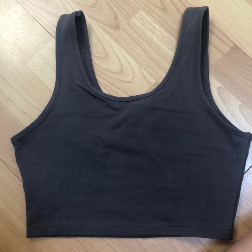 Basic dark grey tank top
